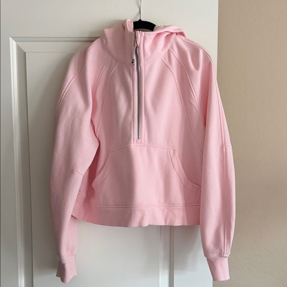 lululemon athletica Tops - Lululemon Athletica Light Pink Half-Zip Hoodie